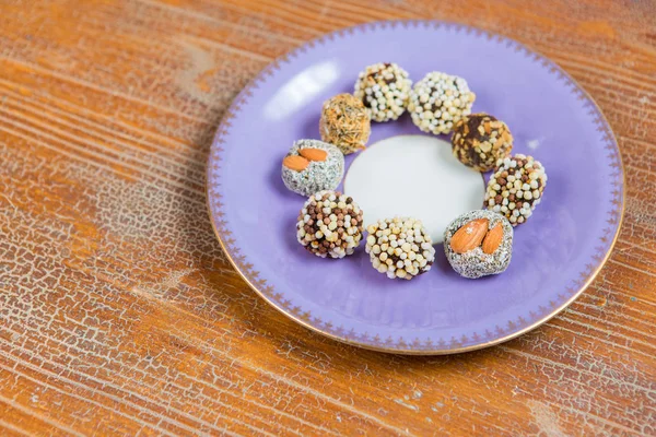 oriental dried fruits with nuts, Turkish sweets on a plate