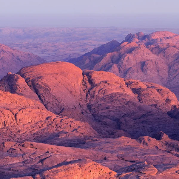 Fantastisk Soluppgång Sinai Mountain Vacker Gryning Egypten Vacker Utsikt Från — Stockfoto