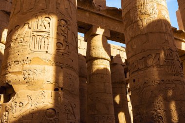 Ancient ruins of the Karnak Temple in Luxor (Thebes), Egypt. The largest temple complex of antiquity in the world. UNESCO World Heritage. clipart