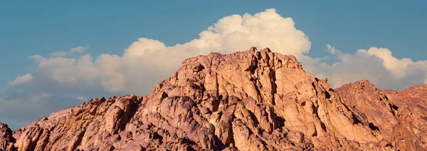 Fantastiska Sunrise Sinai Berg Mount Moses Med Beduin Vacker Utsikt — Stockfoto
