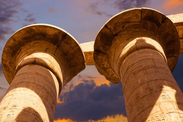 Древние Руины Храма Карнак Луксоре Фивы Египет Самый Большой Храмовый — стоковое фото