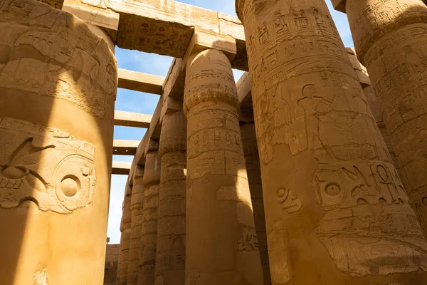 이집트 룩소르 카르나크 신전의 세계에서 건물이다 유네스코 세계유산 — 스톡 사진