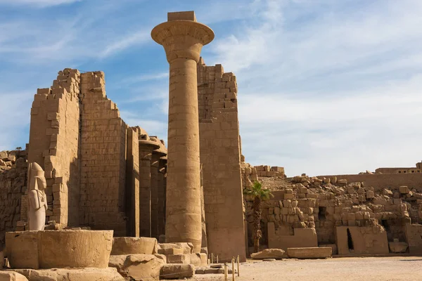 Ancient ruins of the Karnak Temple in Luxor (Thebes), Egypt. The largest temple complex of antiquity in the world. UNESCO World Heritage.