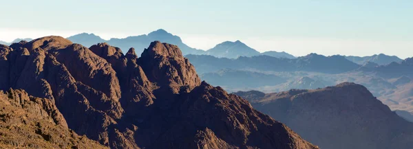 Дивовижне Сходом Сонця Горі Синай Гора Мойсея Бедуїнів Гарний Вид — стокове фото