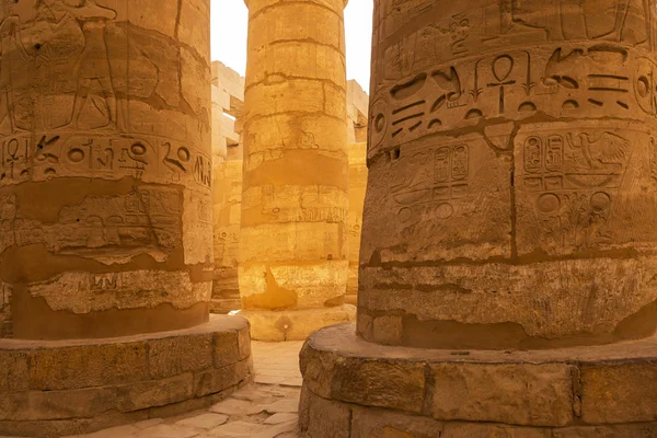 Antiche Rovine Del Tempio Karnak Luxor Tebe Egitto Più Grande — Foto Stock