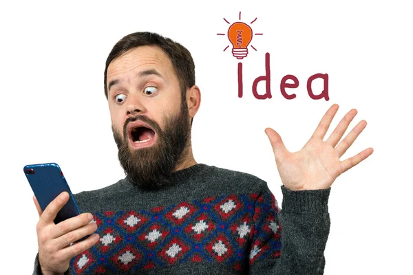 Persona Affari Che Idea Brillante Concetto Lampadina — Foto Stock