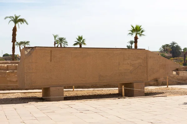 Karnak Tempel Kolossalskulpturen Des Alten Ägyptens Niltal Luxor Hieroglyphen Der — Stockfoto
