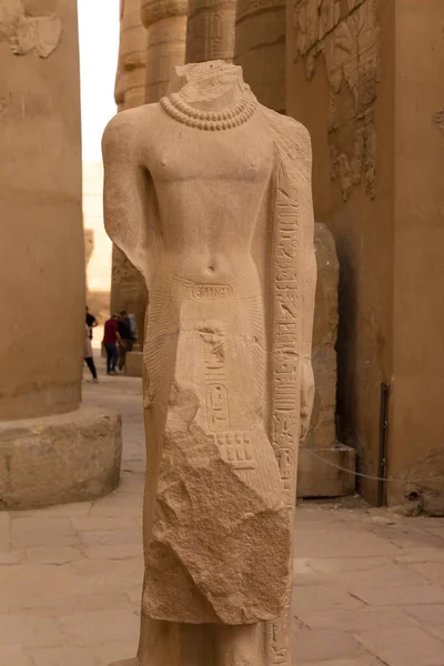 Karnak Temple Ruínas Templo Hieróglifos Relevo Parede — Fotografia de Stock