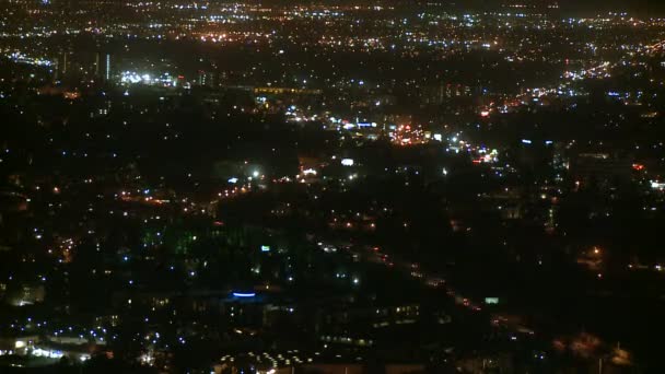 Above la night city timelapse — Stock Video