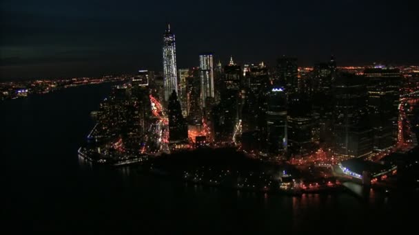 Rodeando el distrito financiero de Manhattan — Vídeos de Stock