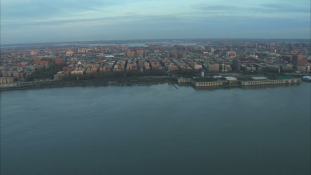 Piano vista aerea Manhattan nyc — Video Stock
