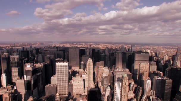 NYC tid förflutit över skyline — Stockvideo