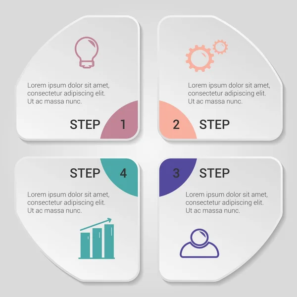 Modèle infographique d'entreprise . — Image vectorielle