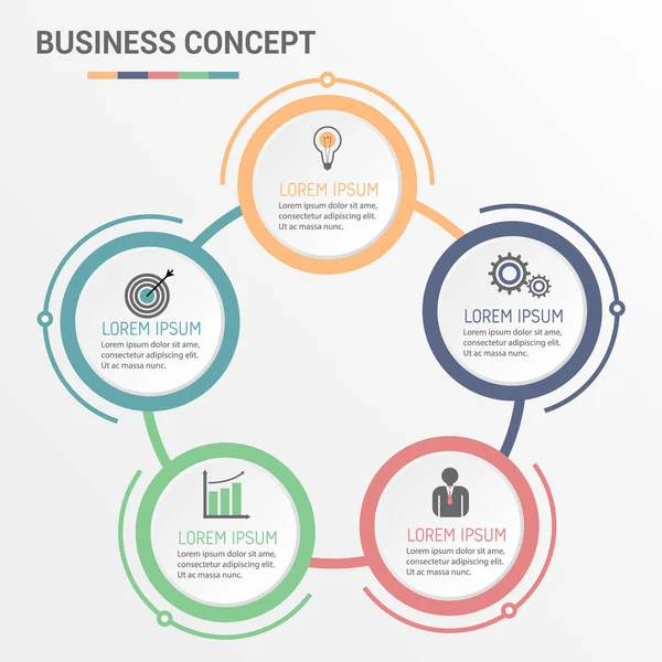 Plantilla de infografía empresarial . — Vector de stock