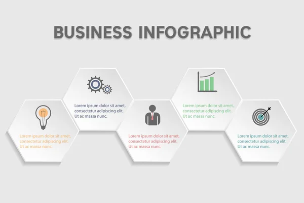 Modèle infographique d'entreprise . — Image vectorielle