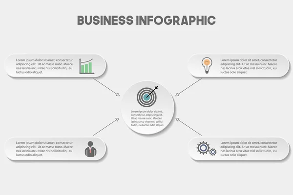 Modèle infographique d'entreprise . — Image vectorielle