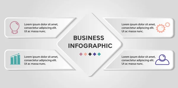 Modèle infographique d'entreprise . — Image vectorielle