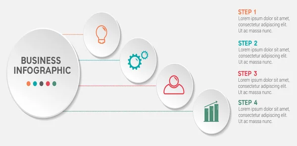 Plantilla de infografía empresarial . — Vector de stock