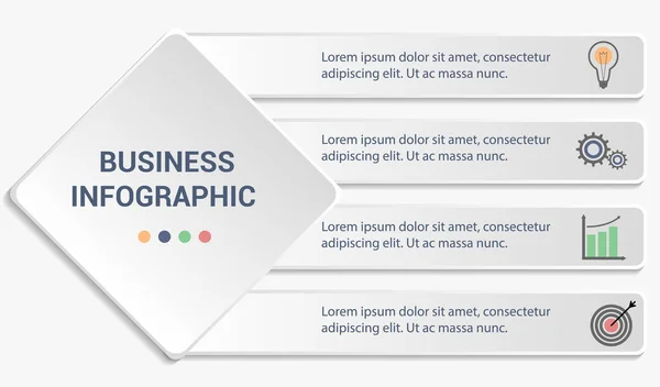 Modèle infographique d'entreprise . — Image vectorielle