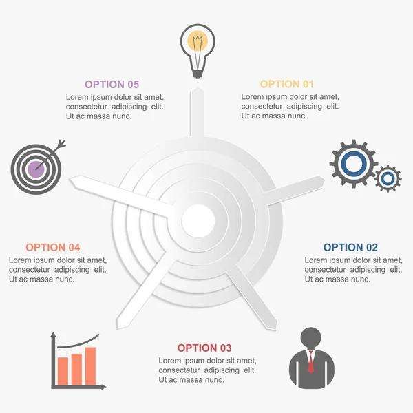 Modèle infographique d'entreprise . — Image vectorielle