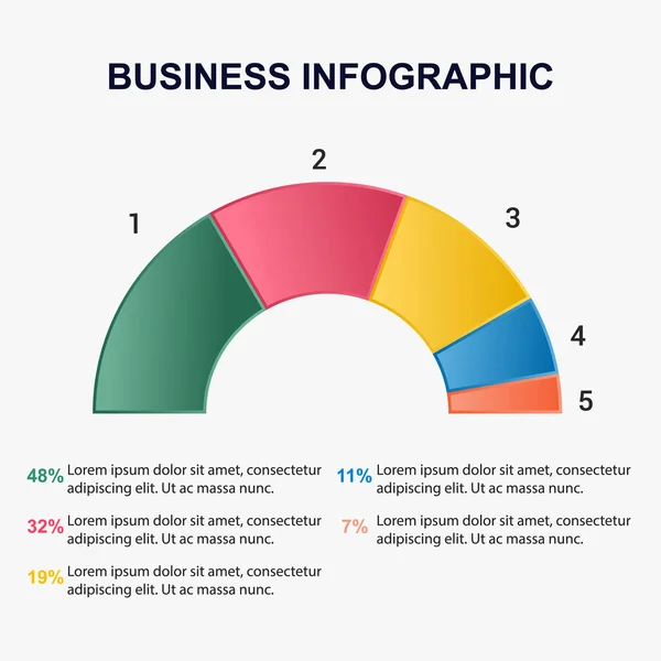 Plantilla de infografía empresarial . — Vector de stock