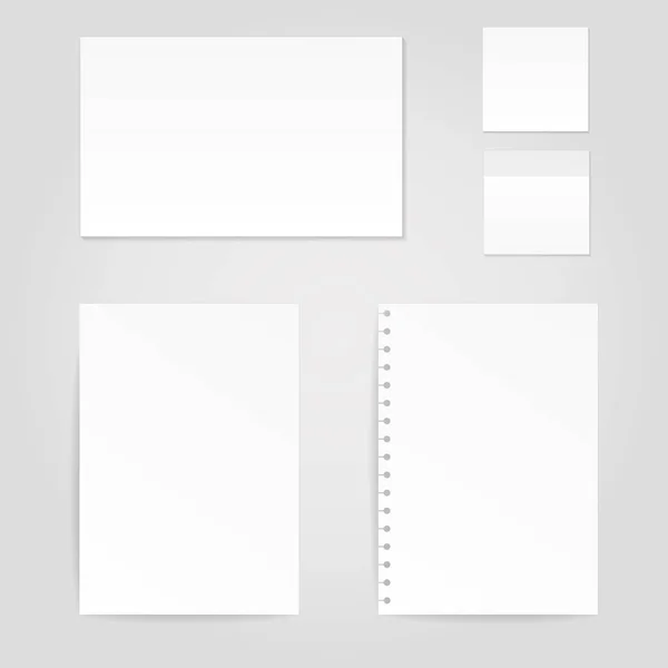 Paper sheets mock ups. — Stock Vector