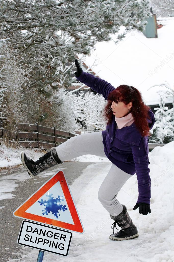 Accident danger in winter
