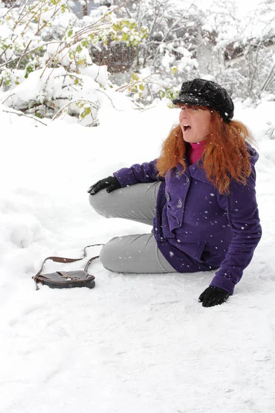 Accident danger in winter — Stock Photo, Image