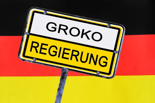 Sign Government Germany Has Voted Grand Coalition — Stock Photo, Image