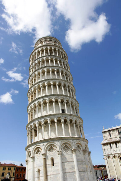 The famous Leaning Tower of Pisa in Italy