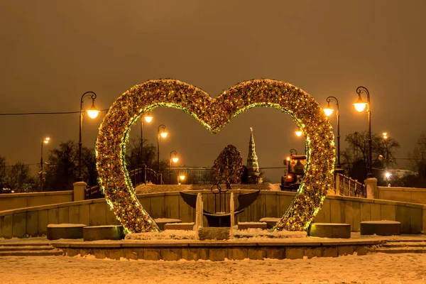 stock image Bridge lovers at night. Moscow. Russia