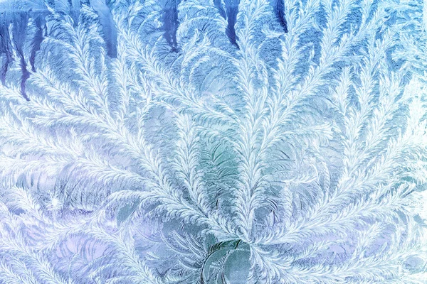 Αφηρημένη ψυχρός μοτίβο στο γυαλί. — Φωτογραφία Αρχείου