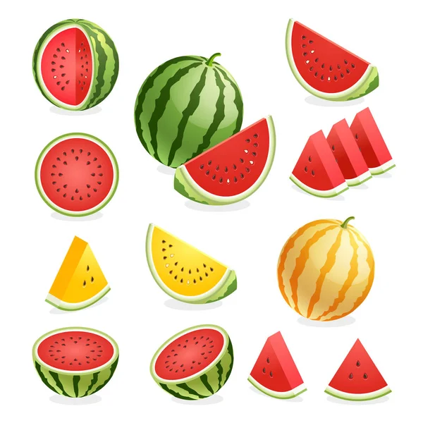 Wassermelone. Vektorillustration. — Stockvektor
