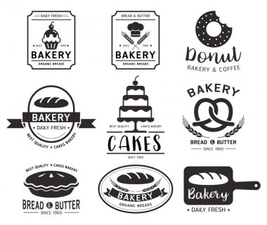 Pastane Dükkanı logosunu görmeniz gerekir. Vektör çizim.