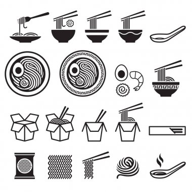 Şehriye Icons set. Vektör çizimler.