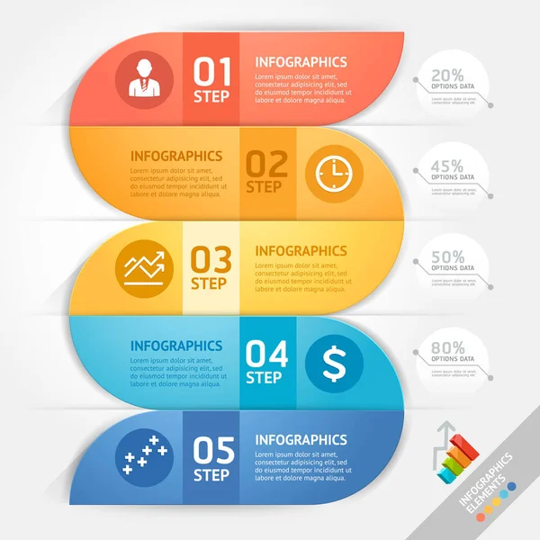 Modelo de design de infográficos de negócios. Ilustração vetorial. Pode — Vetor de Stock