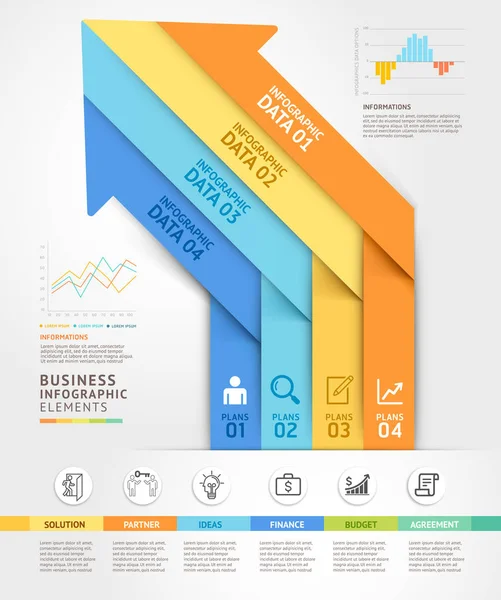 Modello di progettazione infografica aziendale. Illustrazione vettoriale . — Vettoriale Stock