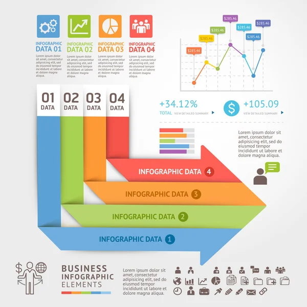 Шаблон бизнес-инфографики. Векторная иллюстрация. Может — стоковый вектор