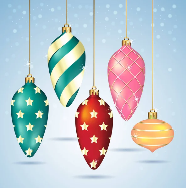 Boules de Noël color3 — Image vectorielle