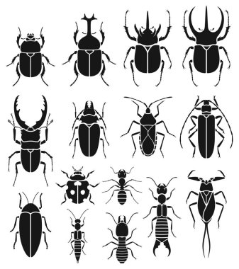 Böcek Icons set. Vektör çizim