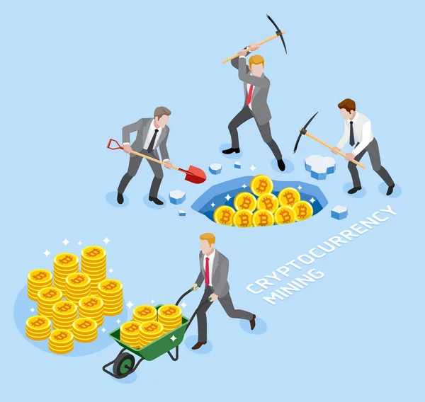 Cryptocurrency people — Stock Vector