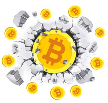 Cryptocurrency madencilik kavramsal tasarım.