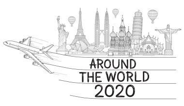 Uçak yolculuğunun simgesi olan bir dünya turu. Seyahat 2020 