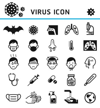 Virus infection icons vector illustration