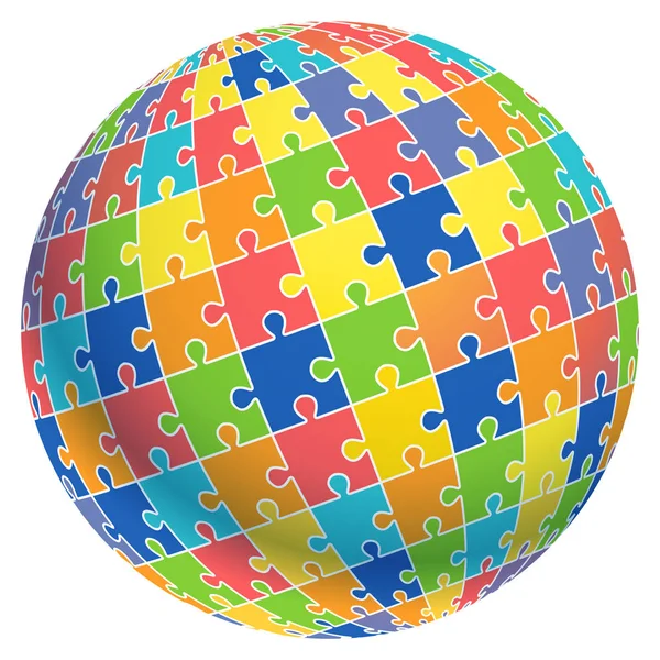 Sfondo puzzle puzzle palla modello. Illustrazioni vettoriali . — Vettoriale Stock