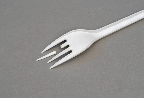 Broken Plastic Fork — Stock Photo, Image