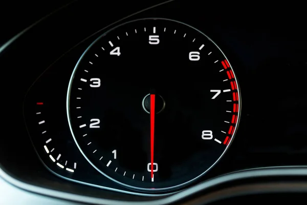 Luxury car's dasboard part - tachometer. — Stock Photo, Image