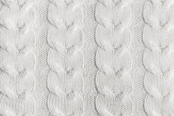 特写手工针织纱图案。自制温暖纹理背景 — 图库照片