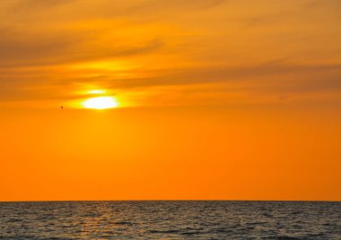 Indian Rocks Beach Meksika Körfezi, Florida üzerinde günbatımında
