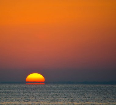 Gorgeous Sunrise over Tampa Bay in St Petersburg, Florida. clipart